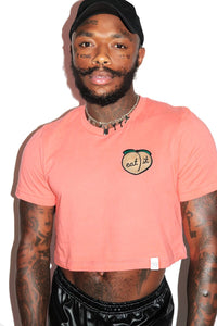 Peach Crop Tee- Coral