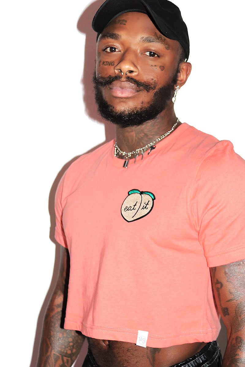 Peach Crop Tee- Coral