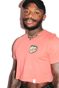 Peach Crop Tee- Coral