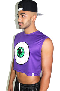Eyeball Crop Tank- Purple