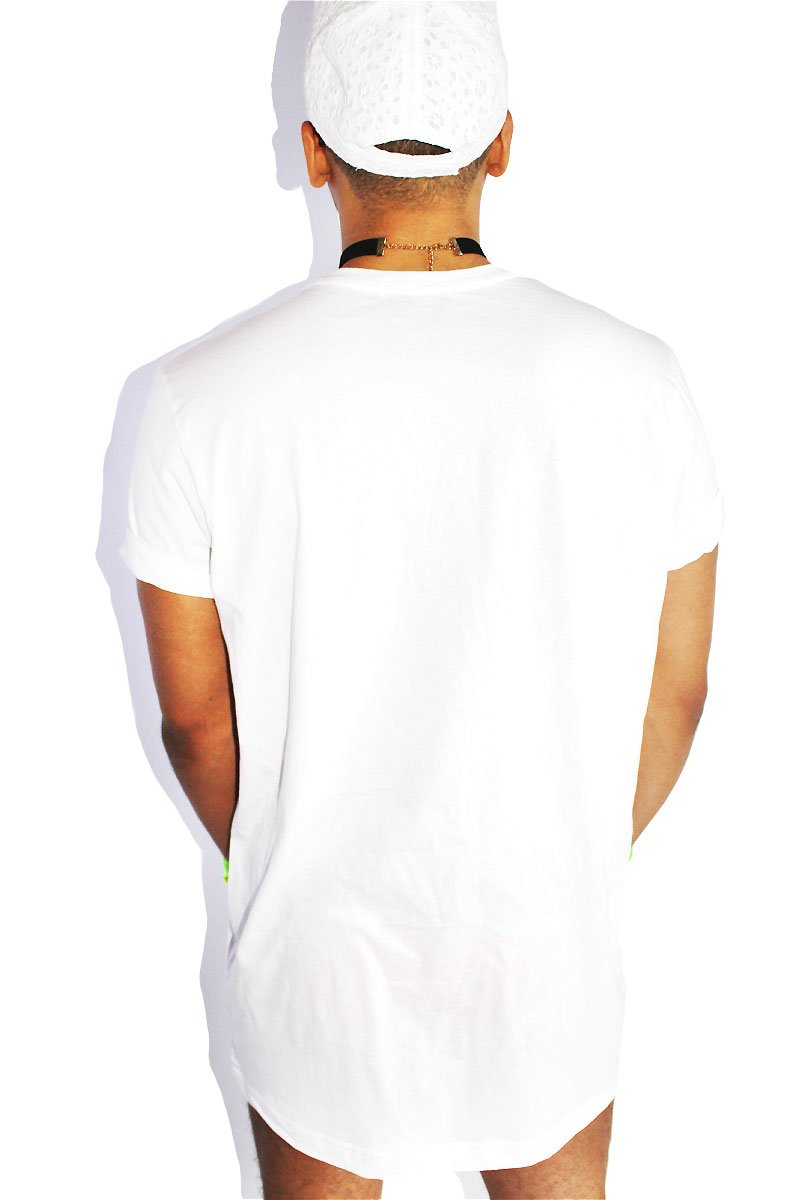 Moon Eye Fringe Oversize Tee-White