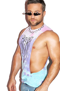 Fuck 2020 Tye Dye Low Arm Shedder Tank- Multi