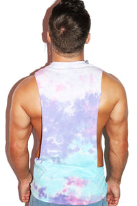 Fuck 2020 Tye Dye Low Arm Shedder Tank- Multi