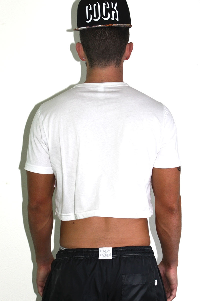 Fugly Slut Crop Tee-White