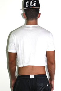 Fugly Slut Crop Tee-White