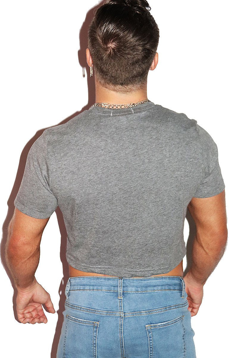 For You Page #FYP Crop Tee- Light Charcoal