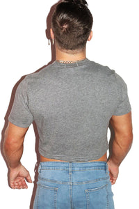 For You Page #FYP Crop Tee- Light Charcoal