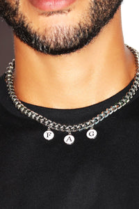 Fag Choker Necklace-Silver