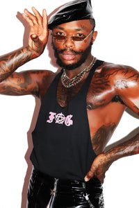 Goth Fag String Tank- Black