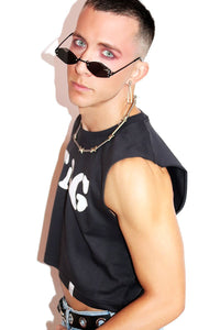 Fag Crop Tank- Black