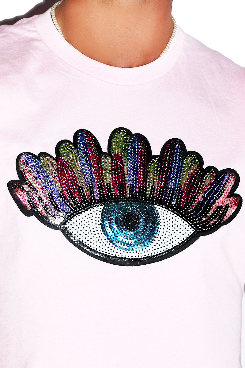 Bashful Lashes Crop Low Armhole Tank- Pink