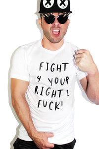 Fight 2 Fuck Tee-White