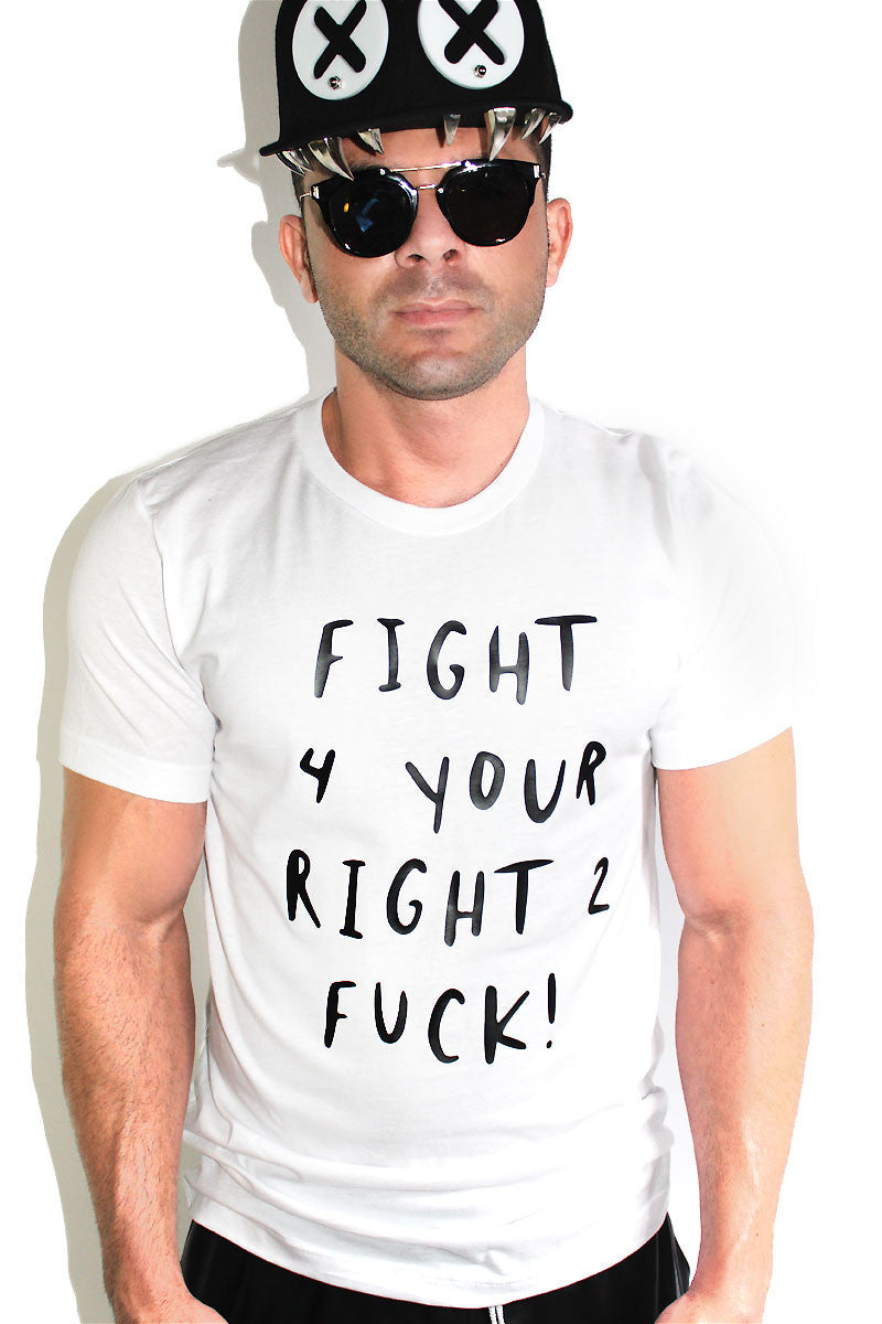 Fight 2 Fuck Tee-White