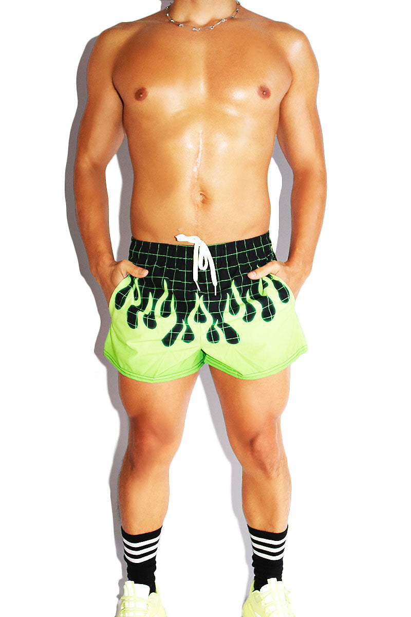 Chemical Fire All Over Active Shorts- Black