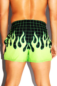 Chemical Fire All Over Active Shorts- Black