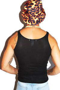 Burning Heart Desires Rib Knit Tank-Black