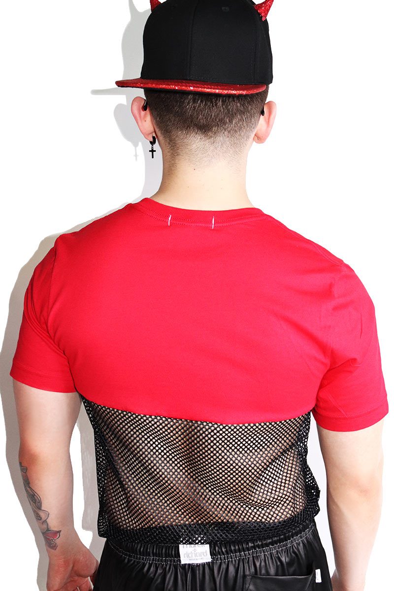 Flamin' Hot Mesh Tee-Red