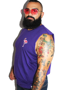 PLUS: Flamingo Patch Sleeveless Tee-Purple