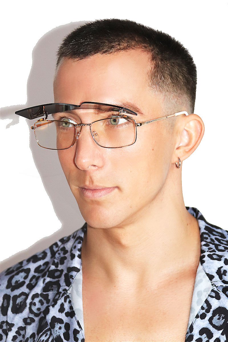Visor Flip up Sunglasses- Silver – Marek+Richard