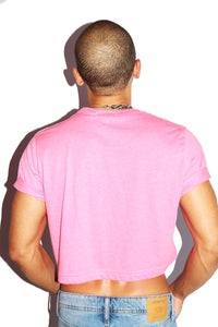 Hi Flop Crop Tee- Neon Pink