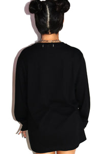 Fragile Long Sleeve Unisex Tee-Black