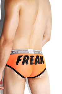 Freak Glitter Mesh Brief-Orange