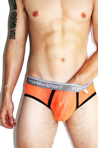 Freak Glitter Mesh Brief-Orange