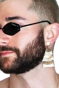 Fringe Chandelier Single Earring-Gold