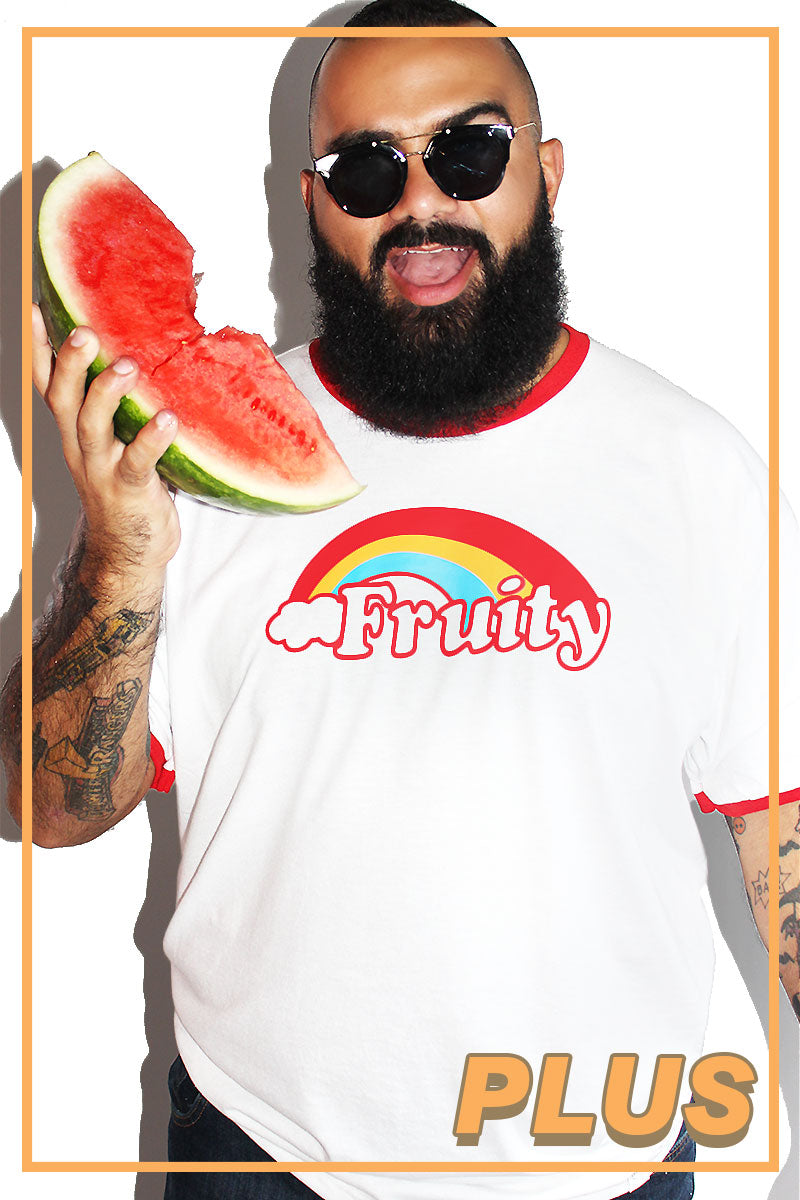 PLUS: Fruity Ringer Tee-White
