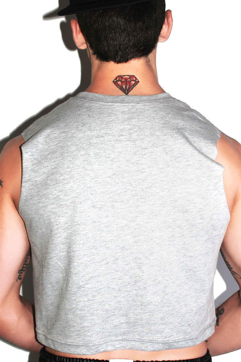 Off To Fuck Your Boyfriend Crop Tank- Grey