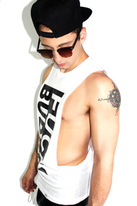 F Buddy Low Armhole Tank- White