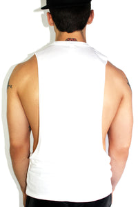 F Buddy Low Armhole Tank- White