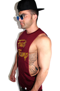 Fuck Trump Shredder Tank- Burgundy