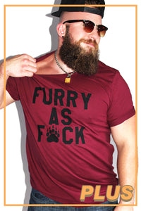 PLUS: Furry AF Tee - Burgundy