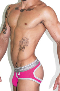 Core Open Back Brief-Fuschia