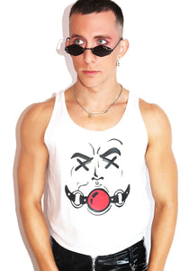 Ball Gag Racerback Tank- White