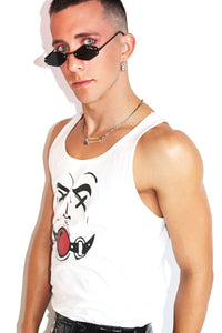 Ball Gag Racerback Tank- White