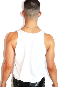 Ball Gag Racerback Tank- White