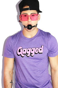 Gagged Tee-Dark Purple