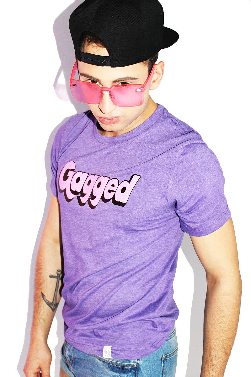 Gagged Tee-Dark Purple