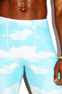 Gay AF Cloud Leggings Tights- Sky Blue