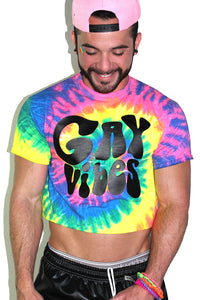 Gay Vibes Tie Dye Crop Tee- Multi