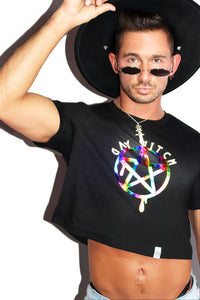 Gay Witch Crop Tee-Black
