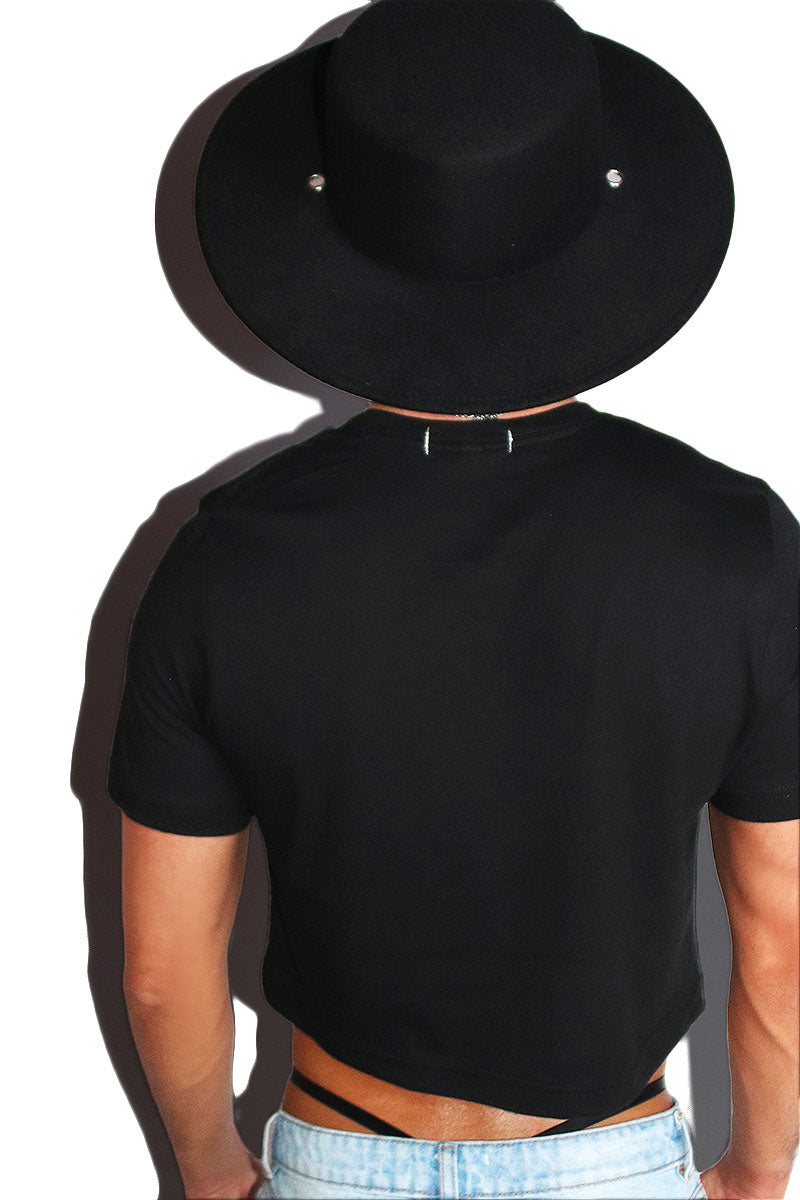 Gay Witch Crop Tee-Black