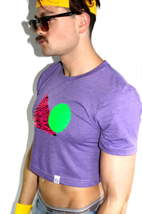 Shape Up Crop Tee-Purple