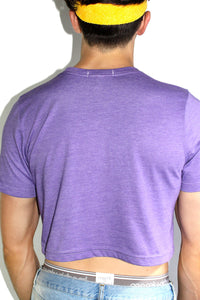 Shape Up Crop Tee-Purple