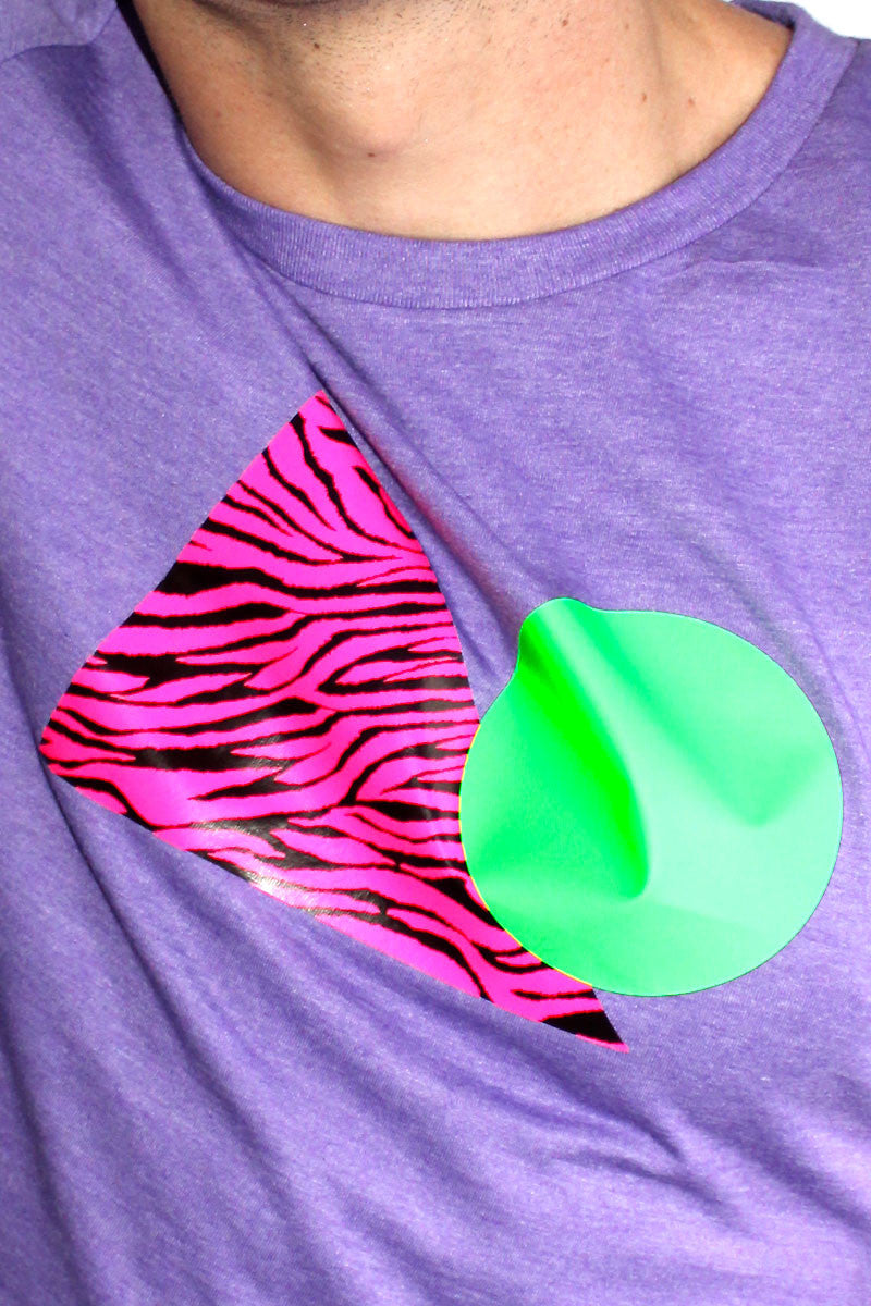 Shape Up Crop Tee-Purple