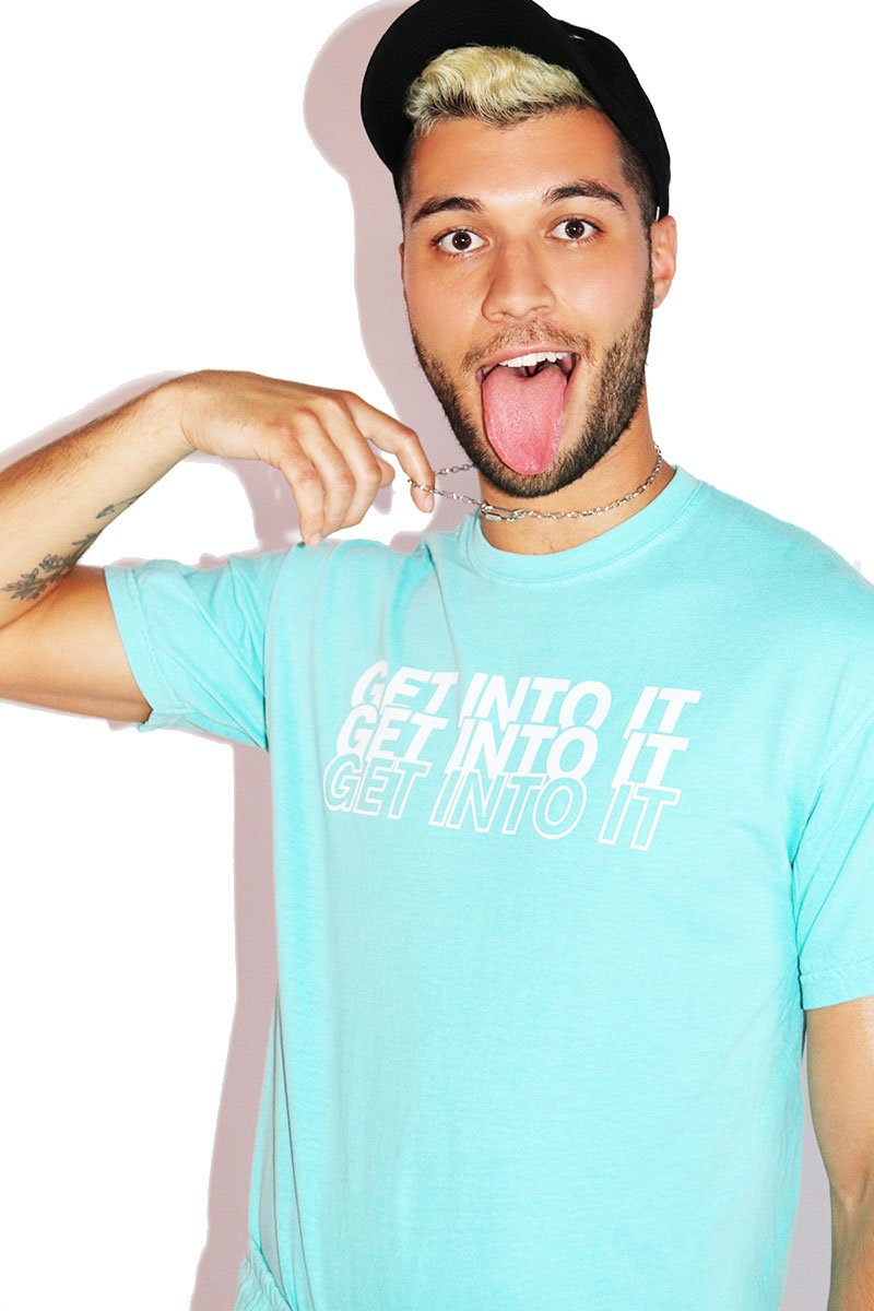 Get Into It Vintage Tee- Teal
