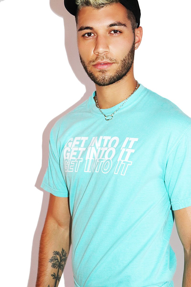 Get Into It Vintage Tee- Teal