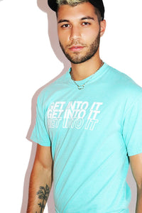 Get Into It Vintage Tee- Teal